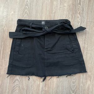 BDG Size Small Tie-Front Black Denim Skirt